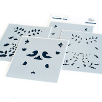 Pinkfresh Studio - Layering Stencils - Folk Art Birds