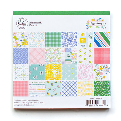 Pinkfresh Studio - Happy Blooms Collection - 6 x 6 Collection Paper Pack