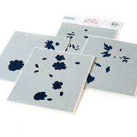 Pinkfresh Studio - Layering Stencils - Happy Blooms