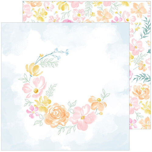Pinkfresh Studio - Happy Heart Collection - 12 x 12 Double Sided Paper - Happiness Blooms