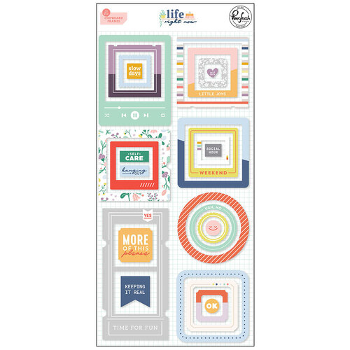 Pinkfresh Studio - Life Right Now Collection - Chipboard Frames