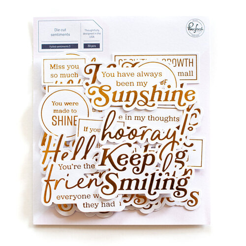 Pinkfresh Studio - Ephemera Pack - Foiled Sentiments 3