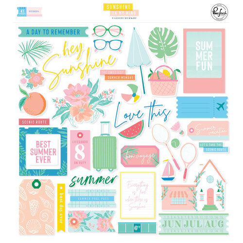 Pinkfresh Studio - Sunshine On My Mind Collection - Ephemera Pack