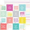 Pinkfresh Studio - Delightful Collection - 12 x 12 Double Sided Paper - Happy Thoughts