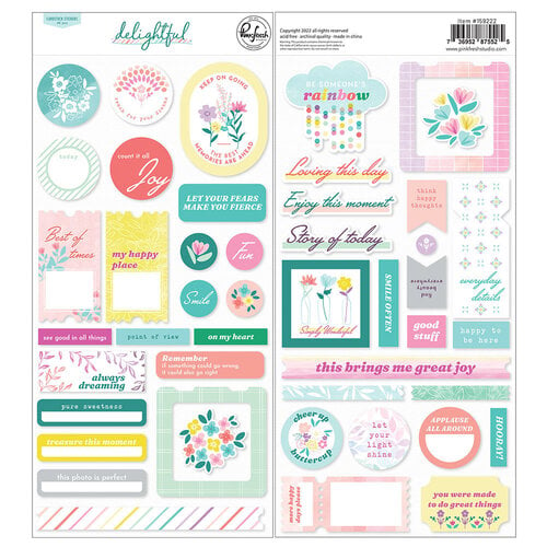 Pinkfresh Studio - Delightful Collection - Cardstock Stickers