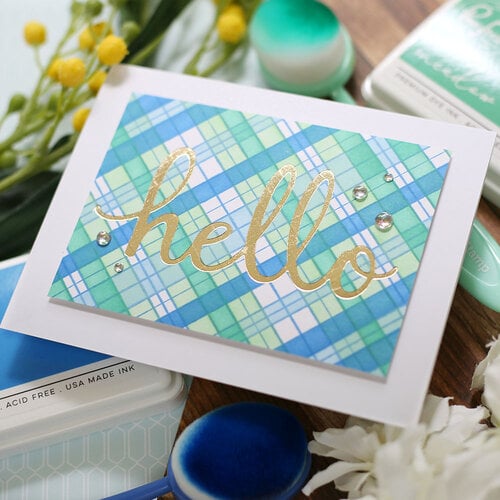 Pinkfresh Studio - Hot Foil Plate - Sentiment Suite - Hello
