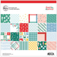 Pinkfresh Studio - Happy Holidays Collection - Christmas - 12 x 12 Collection Paper Pack