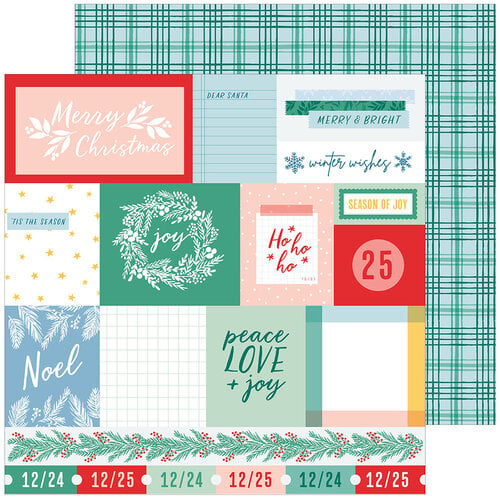 Pinkfresh Studio - Happy Holidays Collection - Christmas - 12 x 12 Double Sided Paper - Holiday Traditions