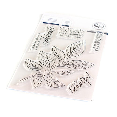 Pinkfresh Studio - Clear Photopolymer Stamps - Detailed Leaf