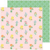 Pinkfresh Studio - Flower Market Collection - 12 x 12 Double Sided Paper - Floweret