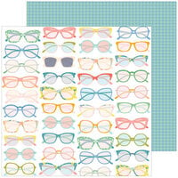 Pinkfresh Studio - Flower Market Collection - 12 x 12 Double Sided Paper - Glasses