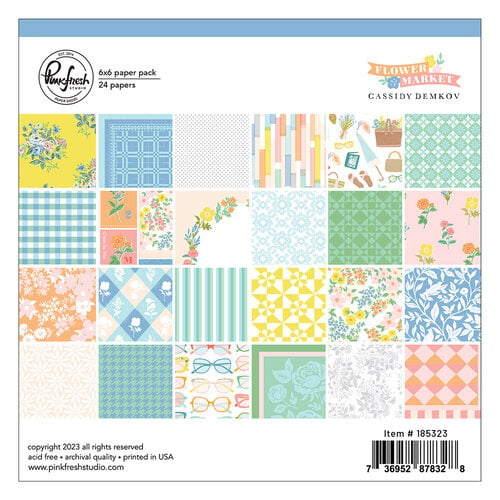 Pinkfresh Studio - Flower Market Collection - 6 x 6 Paper Pack