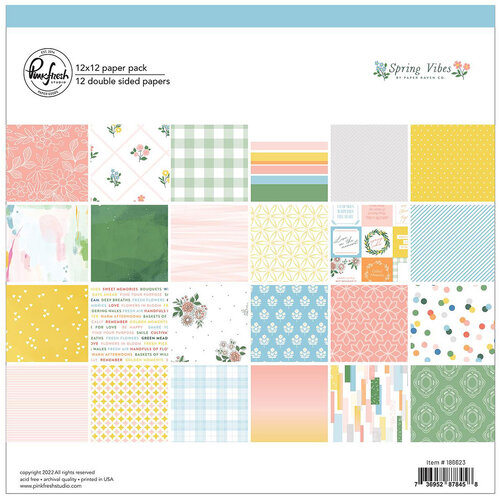 Pinkfresh Studio - Spring Vibes Collection - 12 x 12 Paper Pack