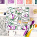 Pinkfresh Studio - Layering Stencils - Magnolia Pattern