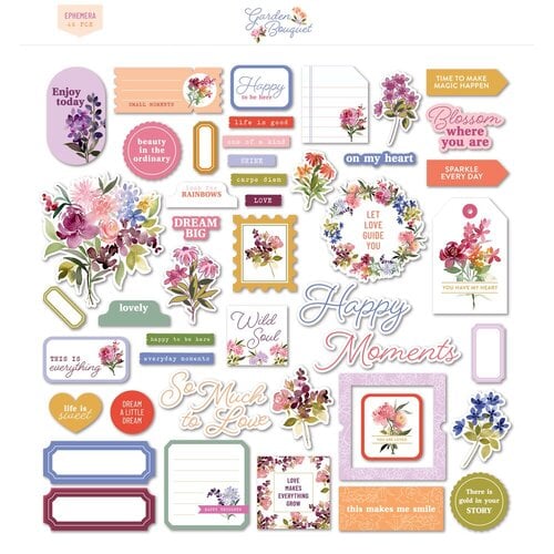 Pinkfresh Studio - Garden Bouquet Collection - Ephemera Pack