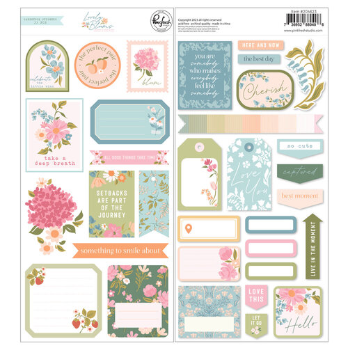 Pinkfresh Studio - Lovely Blooms Collection - Cardstock Stickers