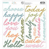 Pinkfresh Studio - Lovely Blooms Collection - Puffy Stickers - Phrases
