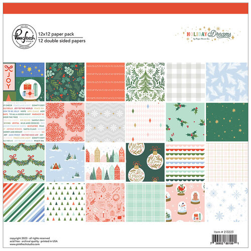 Pinkfresh Studio - Holiday Dreams Collection - 12 x 12 Paper Pack