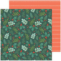 Pinkfresh Studio - Holiday Dreams Collection - 12 x 12 Double Sided Paper - Mistletoe