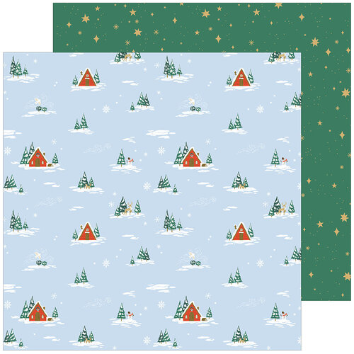 Pinkfresh Studio - Holiday Dreams Collection - 12 x 12 Double Sided Paper - Winter Wonderland