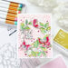 Pinkfresh Studio - Artsy Floral Collection - Stencils - Fluttering Butterflies