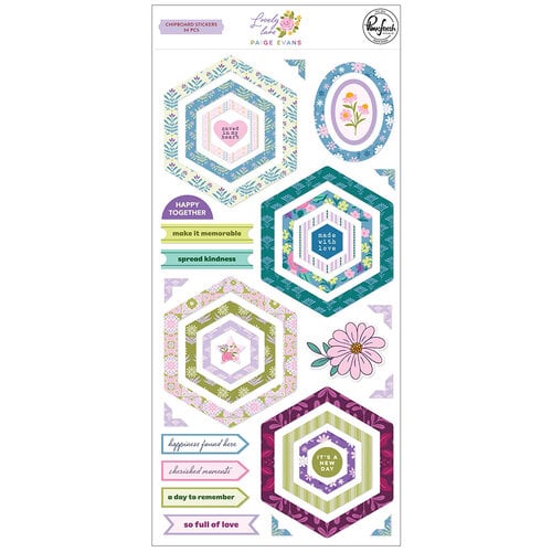 Pinkfresh Studio - Paige Evans - Lovely Lane Collection - Chipboard Stickers