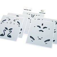 Pinkfresh Studio - Delicate Details Collection - Stencils - Swan Reverie