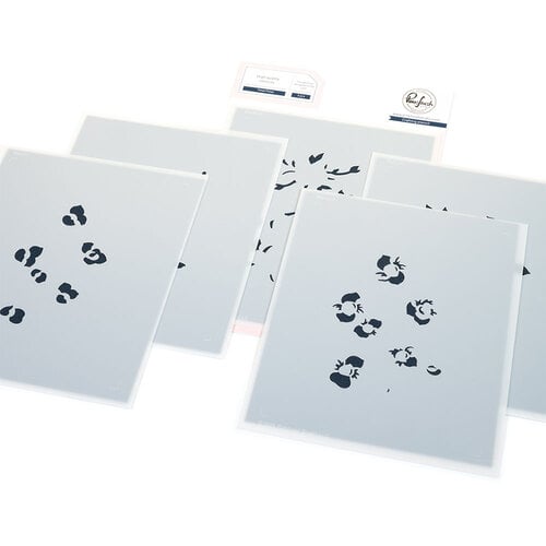 Pinkfresh Studio - Delicate Details Collection - Stencils - Petal Poise