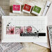 Pinkfresh Studio - Cling Mounted Rubber Stamps and Layering Stencils Set - Floral Focus Bundle