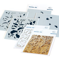 Pinkfresh Studio - Hot Foil Plate, Layering Stencils and Die Set - Folk Garden Bundle