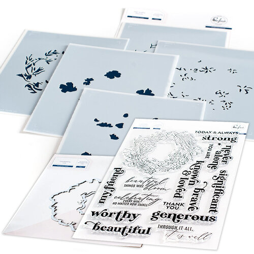 Pinkfresh Studio - Clear Photopolymer Stamps, Layering Stencils and Die Set - Known and Loved Complete Bundle