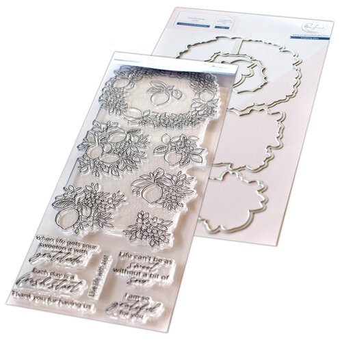 Pinkfresh Studio - Clear Photopolymer Stamps and Die Set - Lemons and Blueberries Bundle