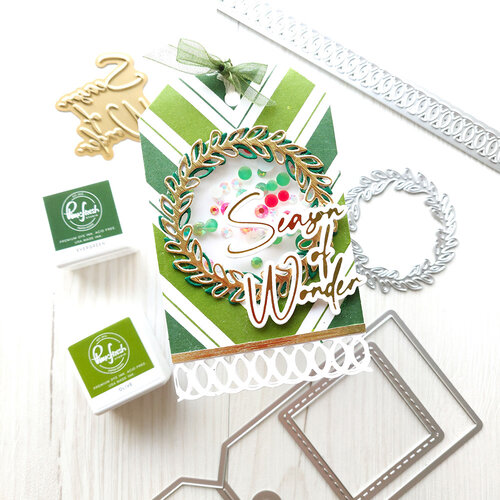 Pinkfresh Studio - Essentials Collection - Dies - Foldable Shaker Tags