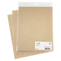 Pinkfresh Studio - Essentials Collection - 8.5 x 11 Paper Pack - Glitter Cardstock - Champagne