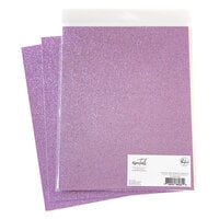 Pinkfresh Studio - Essentials Collection - 8.5 x 11 Paper Pack - Glitter Cardstock - Candy Violet