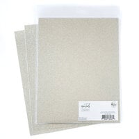 Pinkfresh Studio - Essentials Collection - 8.5 x 11 Paper Pack - Glitter Cardstock - Silver