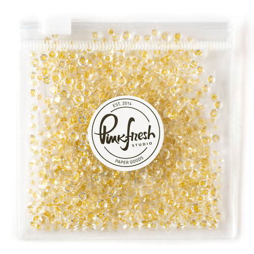 Pinkfresh Studio - Essentials Collection - Clear Drops - Clear with Gold Dust