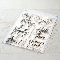 Pinkfresh Studio - Clear Photopolymer Stamps - Scripted Bold Sentiments 2