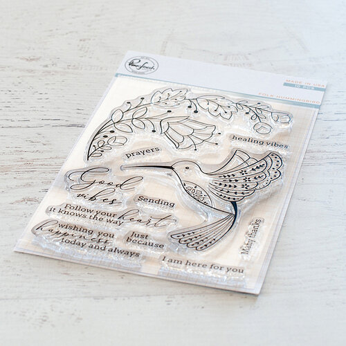 Pinkfresh Studio - Clear Photopolymer Stamps - Folk Hummingbird