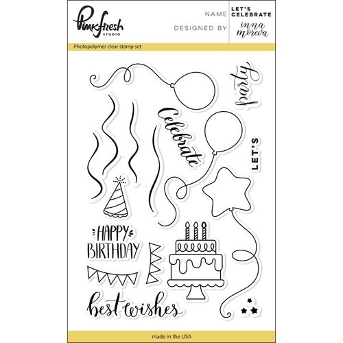 Pinkfresh Studio - Clear Photopolymer Stamps - Let's Celebrate