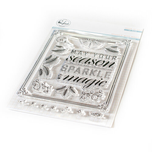 Pinkfresh Studio - Christmas - Clear Photopolymer Stamps - Sparkle With Magic Set