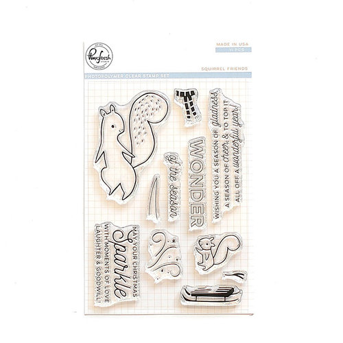 Pinkfresh Studio - Clear Photopolymer Stamps - Squirrel Friends