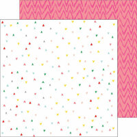 Pinkfresh Studio - Felicity Collection - 12 x 12 Double Sided Paper - Confetti Hearts