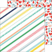 Pinkfresh Studio - Felicity Collection - 12 x 12 Double Sided Paper - Pretty Stripes
