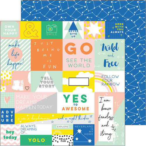 Pinkfresh Studio - Dream On Collection - 12 x 12 Double Sided Paper - Reverie