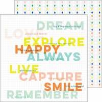 Pinkfresh Studio - Dream On Collection - 12 x 12 Double Sided Paper - Aspire