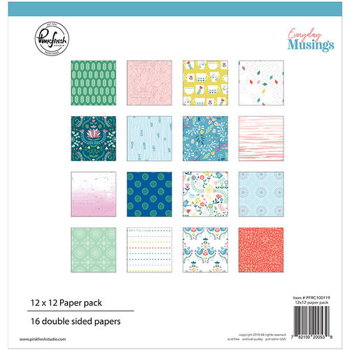 Pinkfresh Studio - Everyday Musings Collection - 12 x 12 Paper Pack