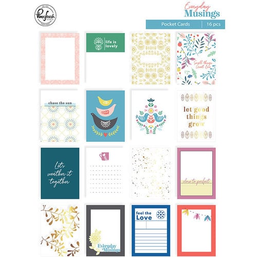 Pinkfresh Studio - Everyday Musings Collection - Pocket Cards with Foil Accents
