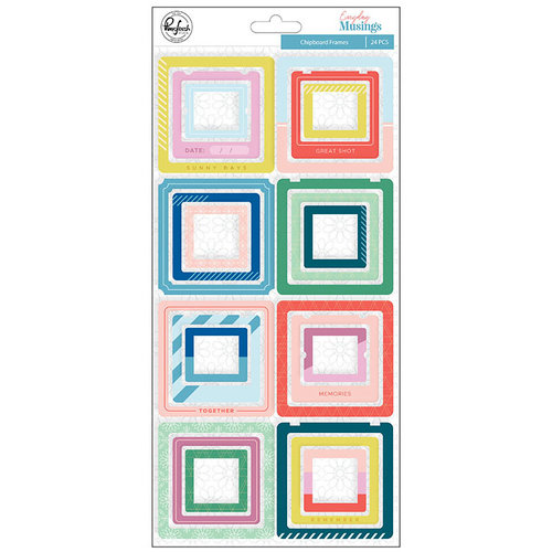 Pinkfresh Studio - Everyday Musings Collection - Chipboard Stickers - Frames