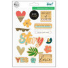 Pinkfresh Studio - Let Your Heart Decide Collection - Wood Veneer Stickers with Foil Accents